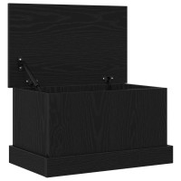 Produktbild för Förvaringslåda Svart ek 50 x 30 x 28 cm Konstruerat trä