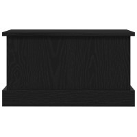 Produktbild för Förvaringslåda Svart ek 50 x 30 x 28 cm Konstruerat trä