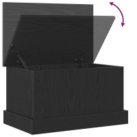 Produktbild för Förvaringslåda Svart ek 50 x 30 x 28 cm Konstruerat trä