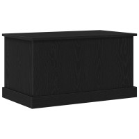Produktbild för Förvaringslåda Svart ek 70 x 40 x 38 cm Konstruerat trä