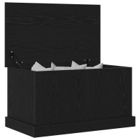 Produktbild för Förvaringslåda Svart ek 70 x 40 x 38 cm Konstruerat trä