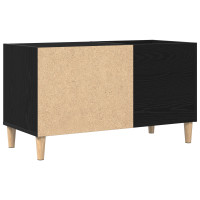 Produktbild för Skivskåp Svart ek 84,5 x 38 x 48 cm Konstruerat trä