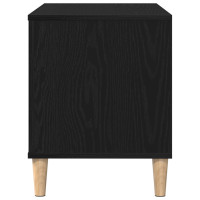 Produktbild för Skivskåp med hylla Svart Ek 100 x 38 x 48 cm Konstruerat trä