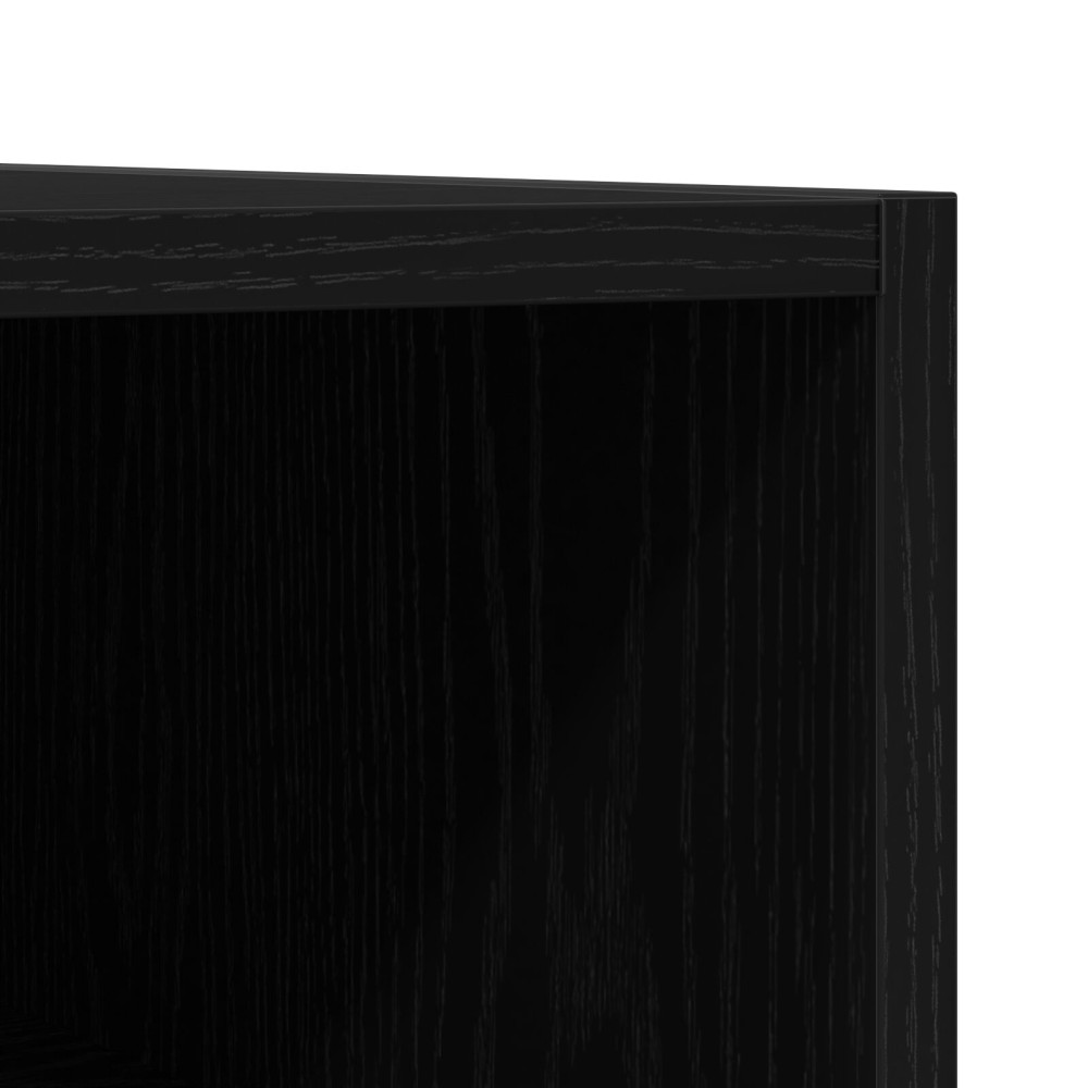 Produktbild för Skivskåp med hylla Svart Ek 100 x 38 x 48 cm Konstruerat trä
