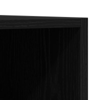 Produktbild för Skivskåp med hylla Svart Ek 100 x 38 x 48 cm Konstruerat trä