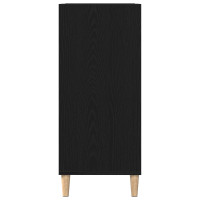 Produktbild för Skivskåp med hylla Svart Ek 84,5 x 38 x 89 cm Konstruerat trä