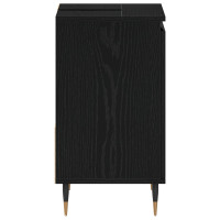Produktbild för Badrumsskåp med låda Svart Ek 65 x 33 x 60 cm Konstruerat trä