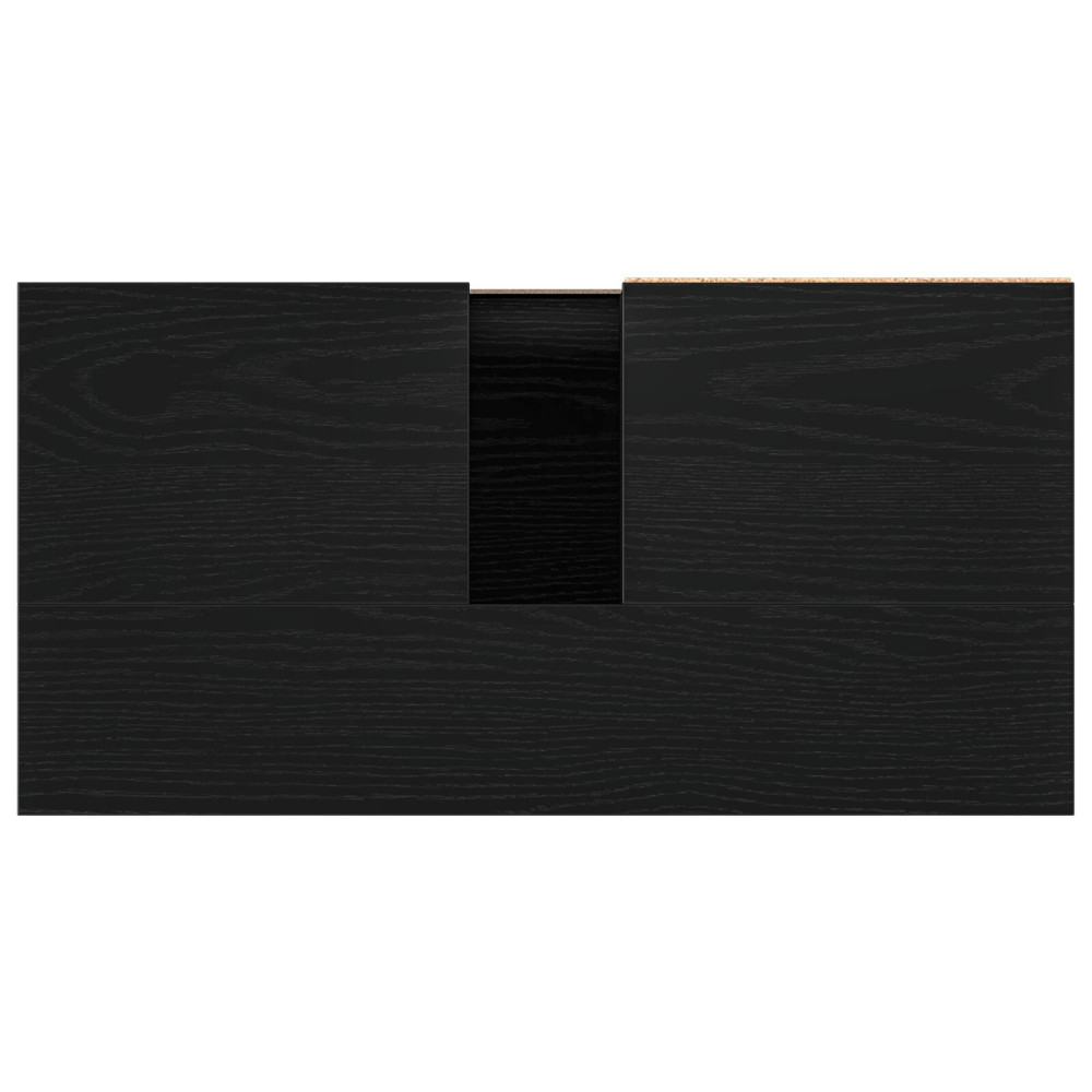Produktbild för Badrumsskåp med låda Svart Ek 65 x 33 x 60 cm Konstruerat trä