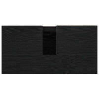 Produktbild för Badrumsskåp med låda Svart Ek 65 x 33 x 60 cm Konstruerat trä