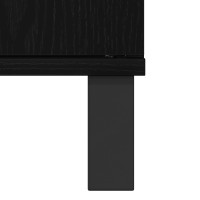 Produktbild för Badrumsskåp med låda Svart Ek 80 x 33 x 60 cm Konstruerat trä