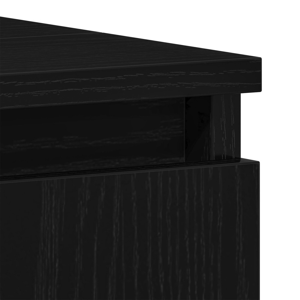 Produktbild för Badrumsskåp med låda Svart Ek 80 x 33 x 60 cm Konstruerat trä