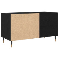 Produktbild för Skivskåp med hylla Svart Ek 85 x 38 x 48 cm Konstruerat trä