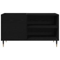 Produktbild för Skivskåp med hylla Svart Ek 85 x 38 x 48 cm Konstruerat trä