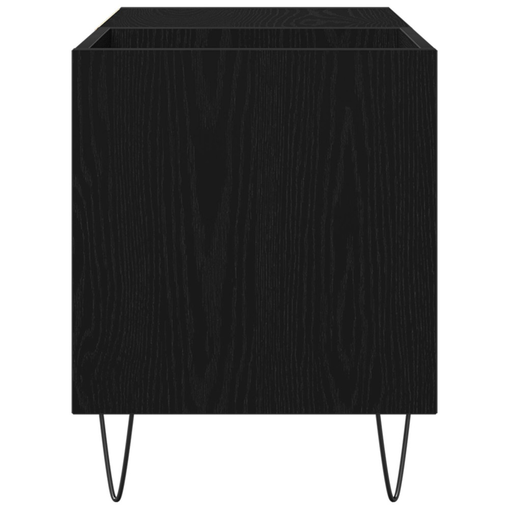Produktbild för Skivskåp med hylla Svart Ek 85 x 38 x 48 cm Konstruerat trä