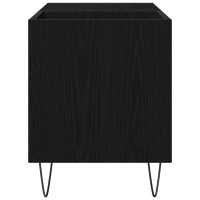 Produktbild för Skivskåp med hylla Svart Ek 85 x 38 x 48 cm Konstruerat trä
