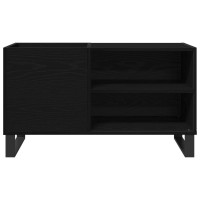 Produktbild för Skivskåp med hylla Svart Ek 85 x 38 x 48 cm Konstruerat trä