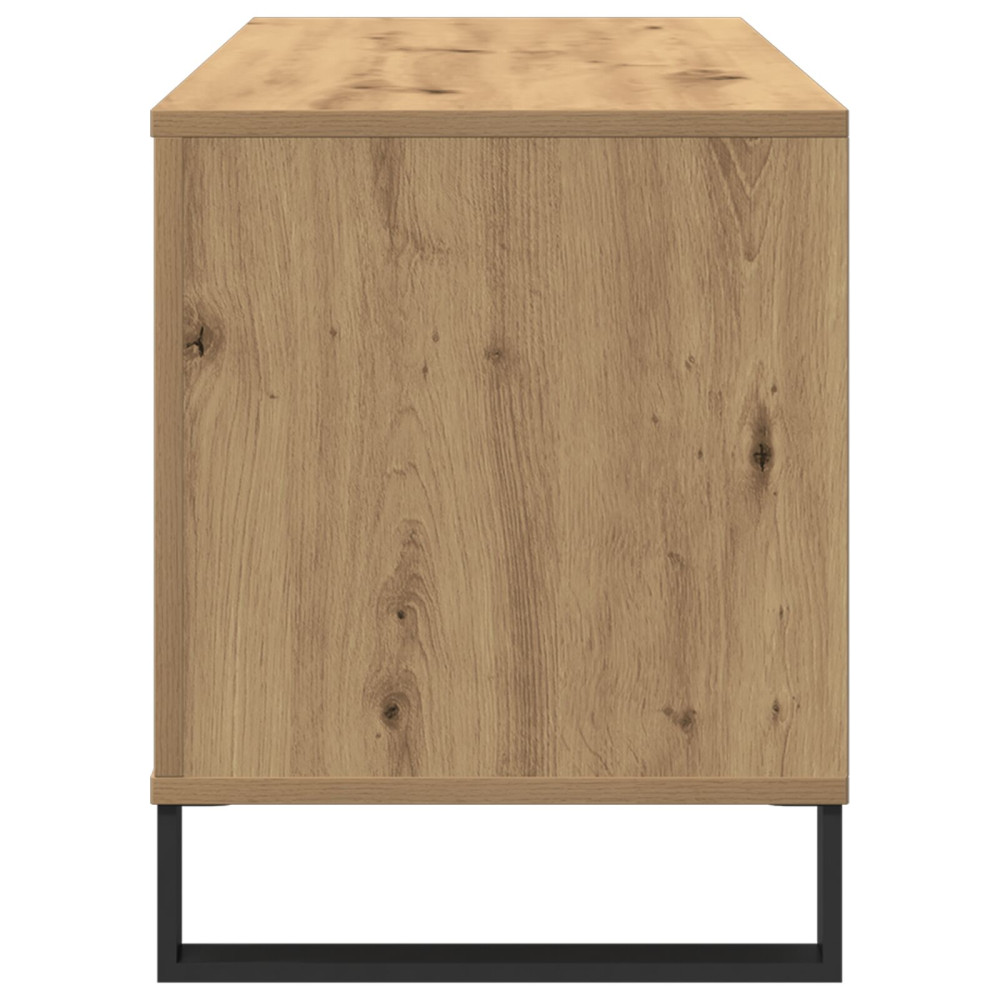 Produktbild för Skivskåp med hylla Gammalt trä 100 x 38 x 48 cm Konstruerat trä