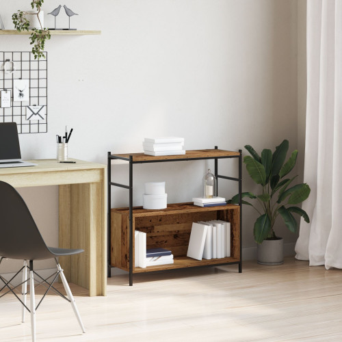 vidaXL Hyllsystem Rökt ek 80 x 30 x 78,5 cm Konstruerat trä