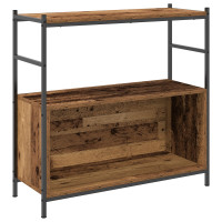 Produktbild för Hyllsystem Rökt ek 80 x 30 x 78,5 cm Konstruerat trä