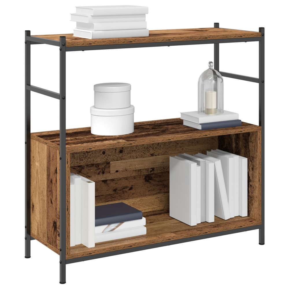 Produktbild för Hyllsystem Rökt ek 80 x 30 x 78,5 cm Konstruerat trä