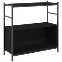 Produktbild för Hyllsystem Svart ek 80 x 30 x 78.5 cm Konstruerat trä
