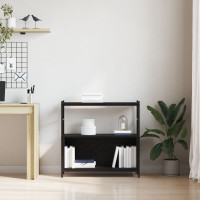 Produktbild för Hyllsystem Svart ek 80 x 30 x 78.5 cm Konstruerat trä