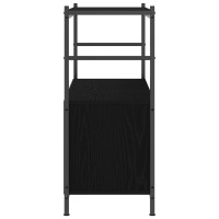 Produktbild för Hyllsystem Svart ek 80 x 30 x 78.5 cm Konstruerat trä
