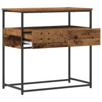 Produktbild för Konsolbord med låda Gammalt trä 75 x 40 x 75 cm Konstruerat trä
