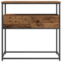Produktbild för Konsolbord med låda Gammalt trä 75 x 40 x 75 cm Konstruerat trä