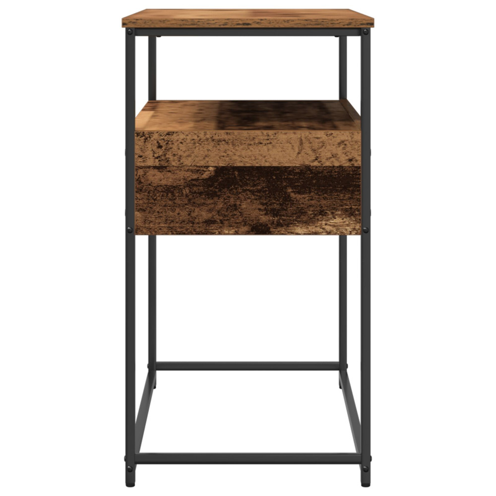 Produktbild för Konsolbord med låda Gammalt trä 75 x 40 x 75 cm Konstruerat trä