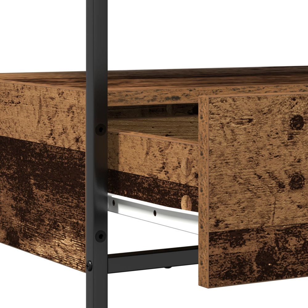 Produktbild för Konsolbord med låda Gammalt trä 75 x 40 x 75 cm Konstruerat trä