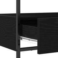 Produktbild för Konsolbord med låda Svart Ek 75 x 40 x 75 cm Konstruerat trä