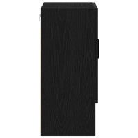 Produktbild för Väggmonterat skåp Svart Ek 60 x 31 x 70 cm Konstruerat trä