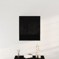 Produktbild för Väggmonterat skåp Svart Ek 60 x 31 x 70 cm Konstruerat trä