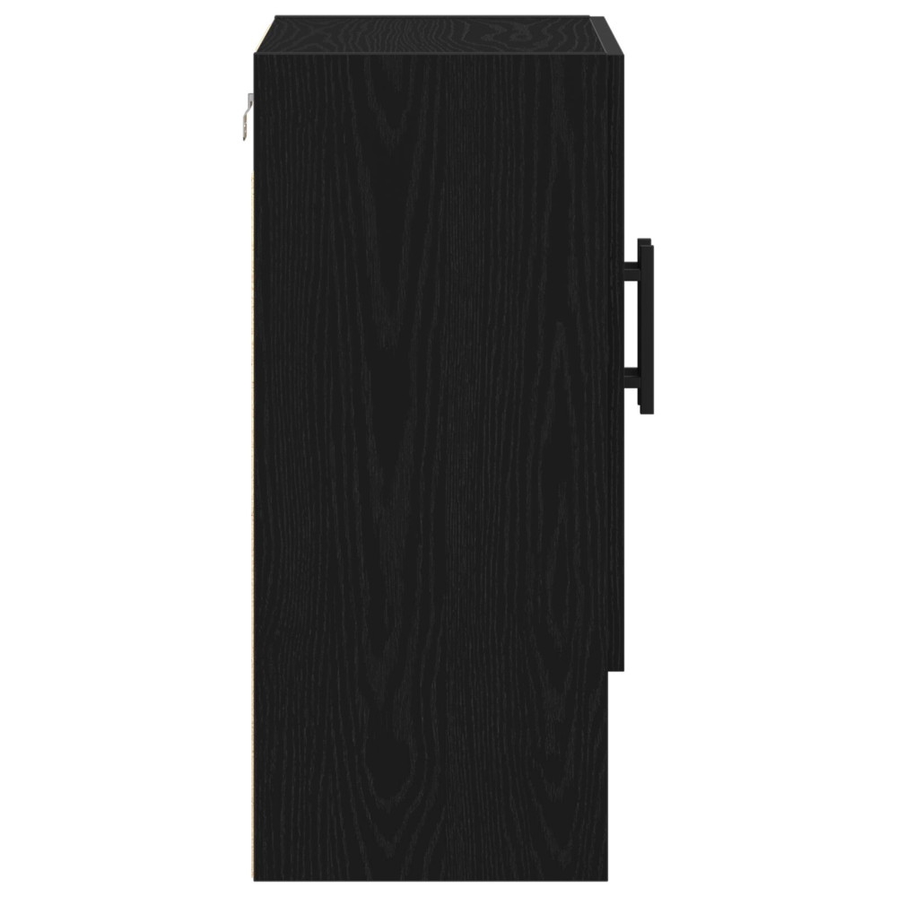 Produktbild för Väggmonterat skåp Svart Ek 60 x 31 x 70 cm Konstruerat trä