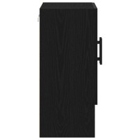 Produktbild för Väggmonterat skåp Svart Ek 60 x 31 x 70 cm Konstruerat trä
