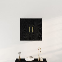 Produktbild för Väggmonterat skåp Svart Ek 60 x 31 x 70 cm Konstruerat trä
