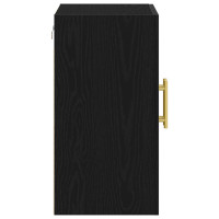 Produktbild för Väggmonterat skåp Svart Ek 60 x 31 x 70 cm Konstruerat trä