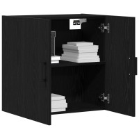 Produktbild för Väggmonterat skåp Svart Ek 60 x 31 x 60 cm Konstruerat trä