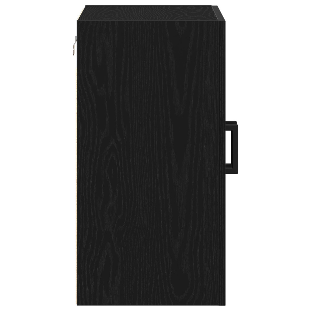 Produktbild för Väggmonterat skåp Svart Ek 60 x 31 x 60 cm Konstruerat trä