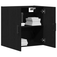Produktbild för Väggmonterat skåp Svart Ek 60 x 31 x 60 cm Konstruerat trä