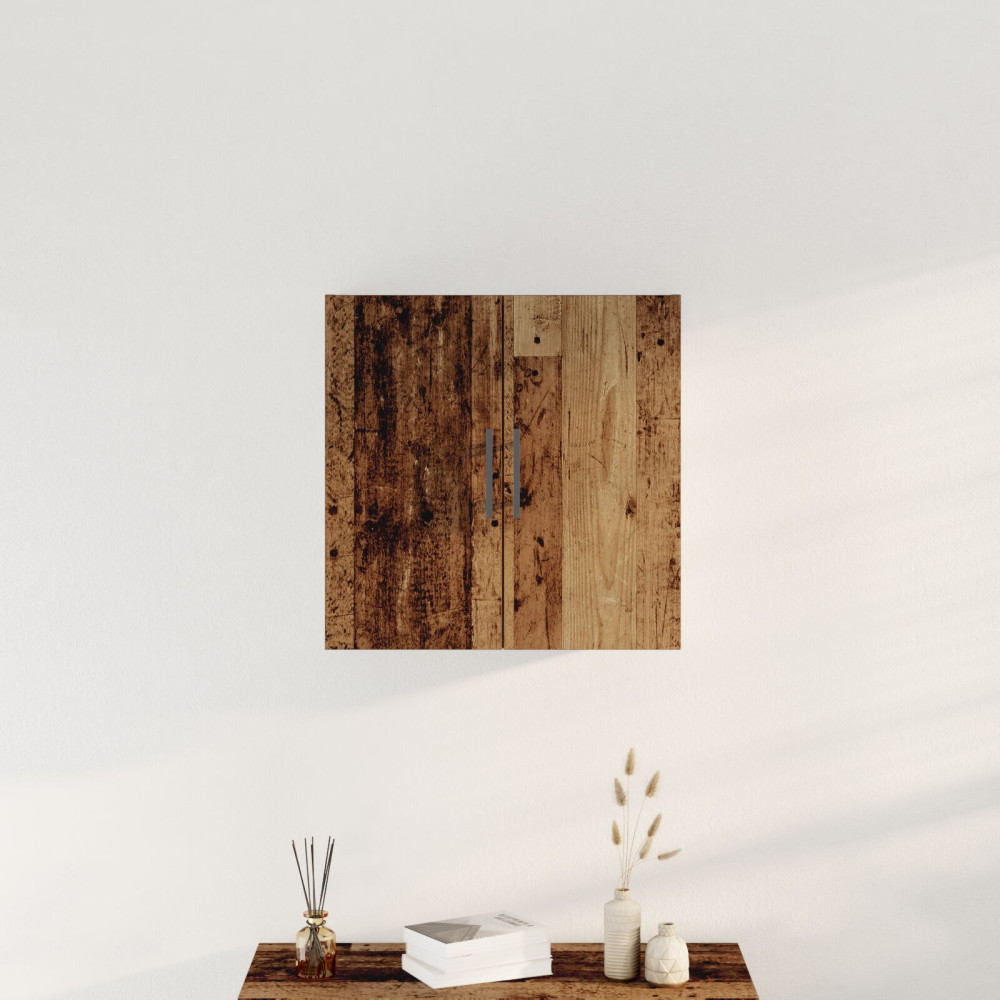 Produktbild för Väggskåp Gammalt trä 60 x 31,5 x 60 cm Konstruerat trä