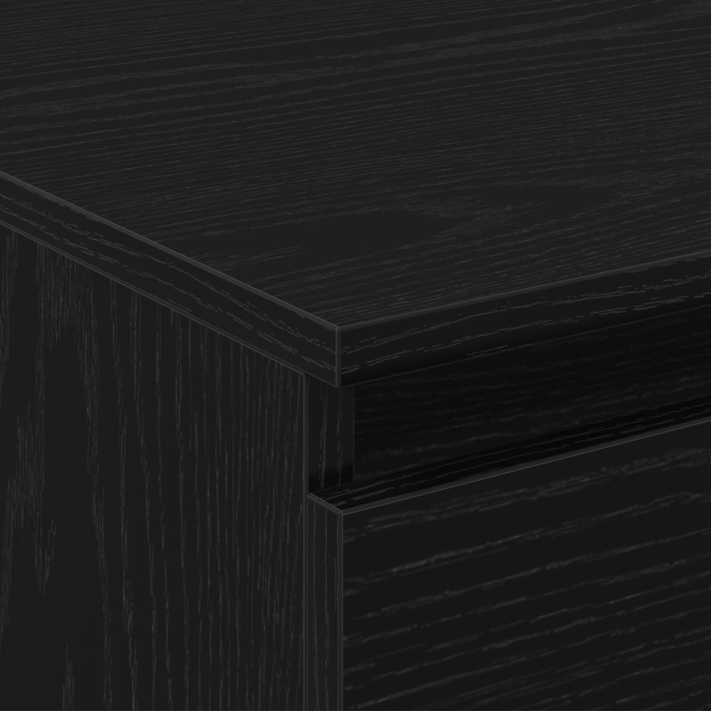 Produktbild för Kaffeebord med låda Svart Ek 90 x 50 x 36,5 cm Konstruerat trä