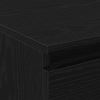 Produktbild för Kaffeebord med låda Svart Ek 90 x 50 x 36,5 cm Konstruerat trä