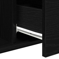 Produktbild för Kaffeebord med låda Svart Ek 90 x 50 x 36.5 cm Konstruerat trä