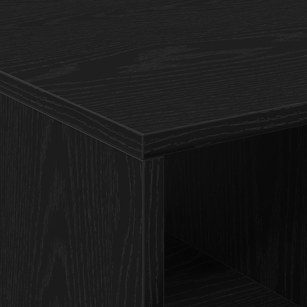 Produktbild för Kaffeebord med låda Svart Ek 90 x 50 x 36.5 cm Konstruerat trä