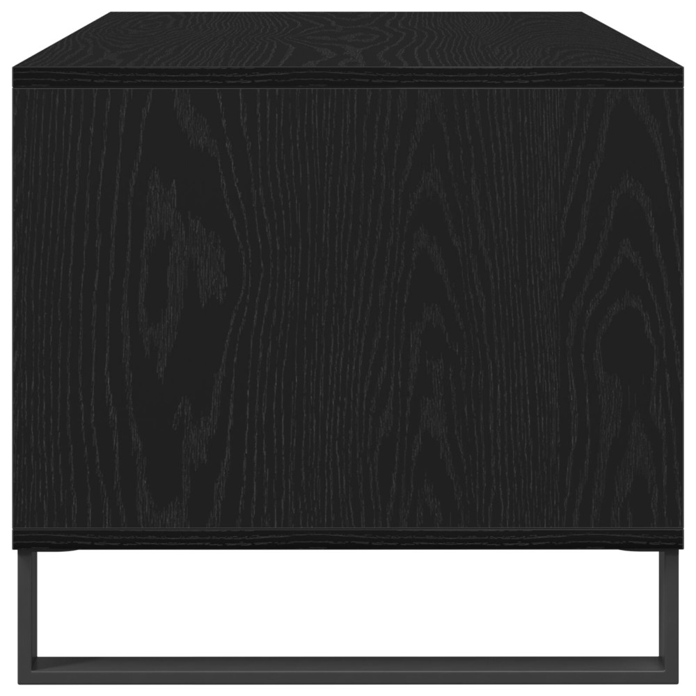 Produktbild för Kaffeebord med låda Svart Ek 90 x 49 x 45 cm Konstruerat trä