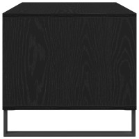 Produktbild för Kaffeebord med låda Svart Ek 90 x 49 x 45 cm Konstruerat trä