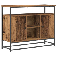 Produktbild för Sideboard Gammalt trä 100 x 35 x 80 cm Konstruerat trä