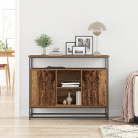Produktbild för Sideboard Gammalt trä 100 x 35 x 80 cm Konstruerat trä